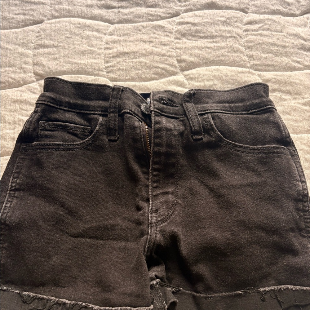 Hollister High-Rise Black Denim Shorts